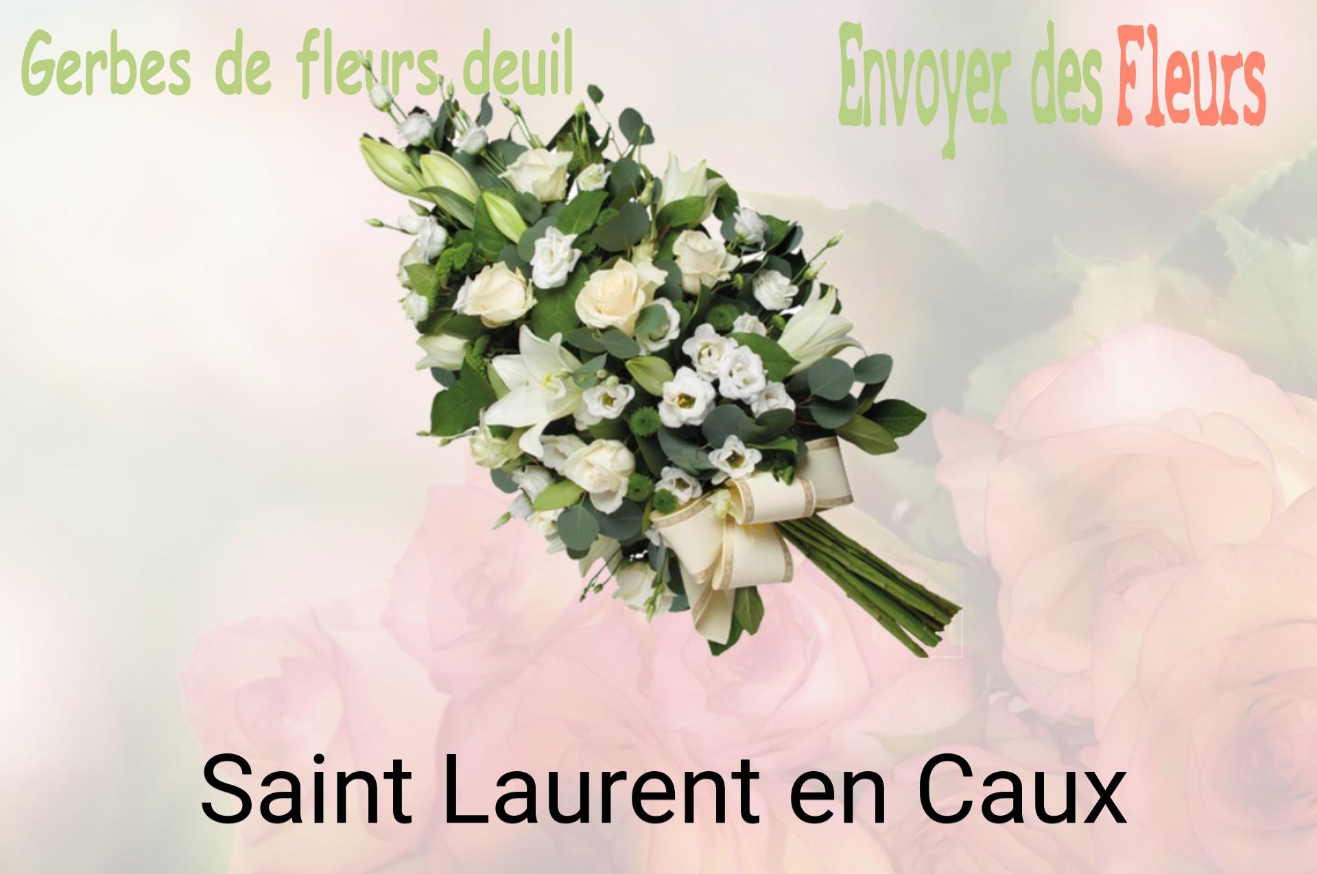 Gerbe de fleurs de deuil livrée à Saint-Laurent-en-Caux